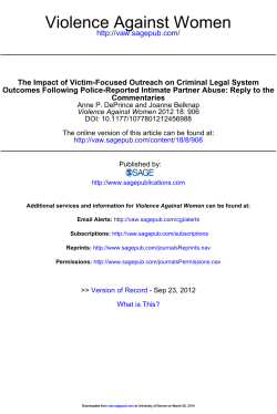 he impact of victim-focused outreach on criminal legal system outcomes following police-reported intimate partner abuse: Reply to commentaries