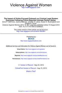 The impact of victim-focused outreach on criminal legal system outcomes following police-reported intimate partner abuse