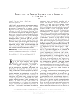 Perceptions of trauma research with a sample of at-risk youth