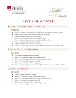 Sponsorship Levels and&nbsp;Benefits
