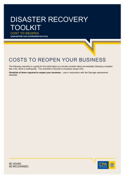 Costs to reopen your business checklist