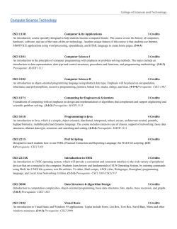 Computer Science Technology Courses