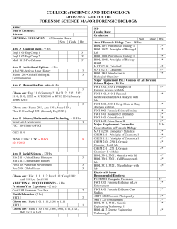 B.S. Forensic Science (Biology Track)