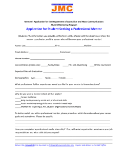 Mentee (Student) Application