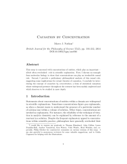 Causation by Concentration