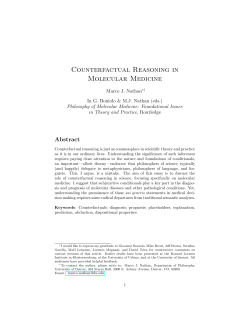 Counterfactual Reasoning in Molecular Medicine