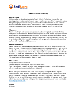 SkillStore Communications Internship