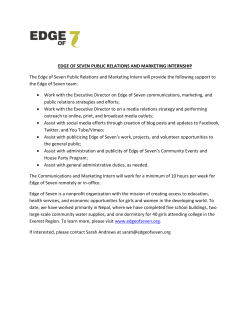 Edge of Seven, PR and Marketing Internship