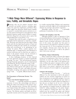 “I Wish Things Were Different”: Expressing Wishes in Response to Loss, Futility, and Unrealistic Hopes