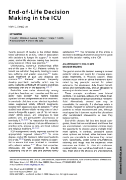 Siegel, M. End-of-Life Decision Making. Clin. Chest 2009