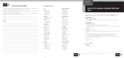Notice of Annual General Meeting: 2007