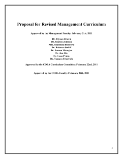 Management Major Program Changes