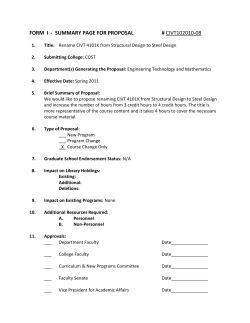 CIVT 4101K - Steel Design