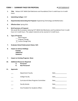 CIVT 3601K - Soil Mechanics and Foundation