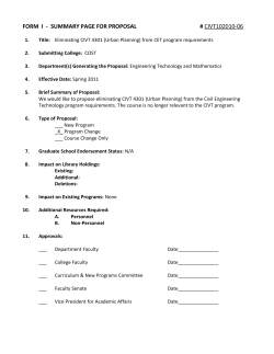 CIVT 4301 - Urban Planning