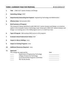CISM 3137 - System Analysis Design
