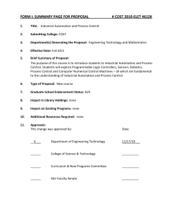 ELET 4612K - Industrial Automation and Process Control