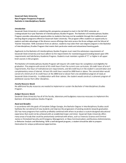Bachelor of Interdisciplinary Studies Prospectus