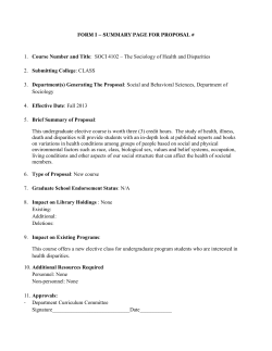 SOCI 4102-The sociology of health and disparities