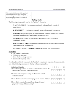 Presidents Evaluation