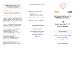 UPWARD BOUND/UNITE Summer Program Brochure