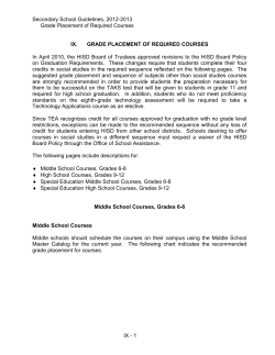 Secondary Guidelines Advanced Courses