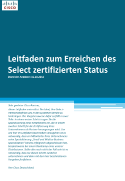 Leitfaden zum Erreichen des Select zertifizierten Status