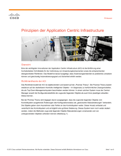 Prinzipien der Application Centric Infrastructure