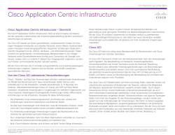 Cisco Application Centric Infrastructure