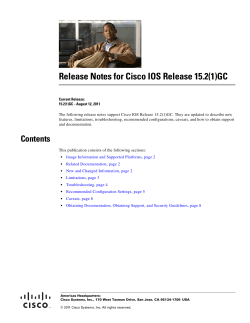 Release Notes for Cisco IOS Release 15.2(1)GC