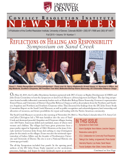 Fall 2015 Newsletter