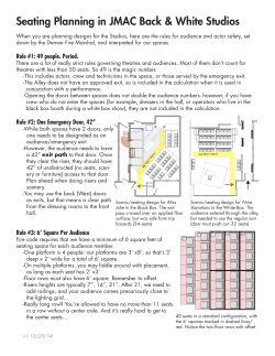 Seating and Fire Code Planning Guide for JMAC