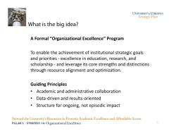 Presentation - Pat Hogan and Sarah Collie - Organizational Excellence