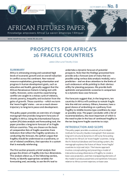 Prospects for Africa's 26 fragile countries