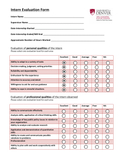 Evaluation form