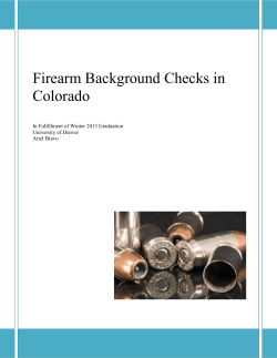 Firearm Background Checks in Denver