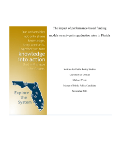 The Impact of Performance Based Funding Models on University Graduation Rates in Florida