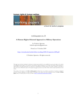 A Human Rights-Oriented Approach to Military Operations