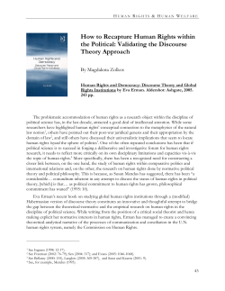 How to Recapture Human Rights within the Political: Validating the Discourse Theory Approach