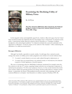 Examining the Declining Utility of Military Force