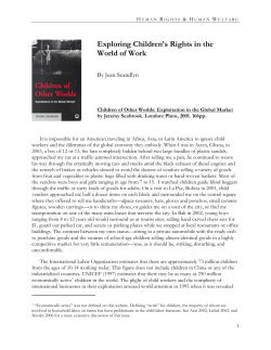 Exploring Children's Rights in the World of Work