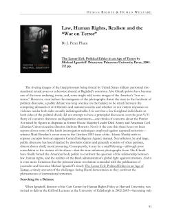 Law, Human Rights, Realism and the &ldquo;War on Terror&rdquo;