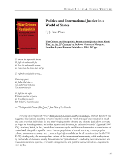 Politics and International Justice in a World of States