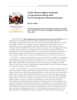 Noble Human Rights Defender or International Band-Aid? On Contemporary Humanitarianism