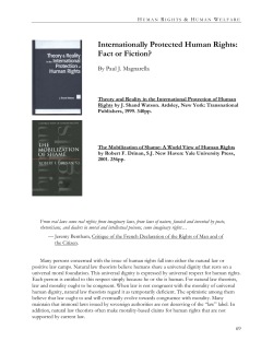 Internationally-Protected Human Rights: Fact or Fiction?