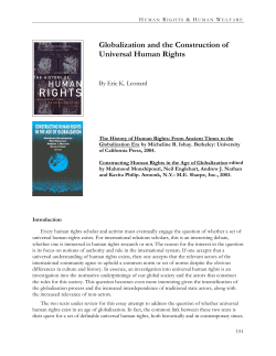 Globalization and the Construction of Universal Human Rights