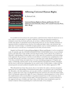 Affirming Universal Human Rights