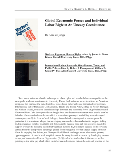 Global Economic Forces and Individual Labor Rights: An Uneasy Coexistence