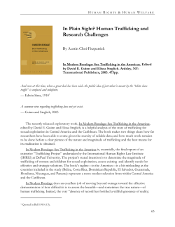 In Plain Sight? Human Trafficking and Research Challenges