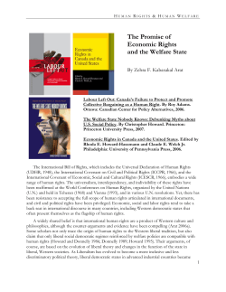 The Promise of Economic Rights and the Welfare State